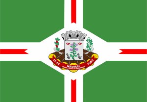 Imagem: Bandeira Município de Naviraí, Prefeitura de Naviraí, Município de Naviraí, Brasão de Armas Naviraí