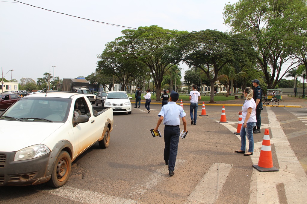Núcleo de Transito de Naviraí realiza ações na Semana Nacional do Trânsito