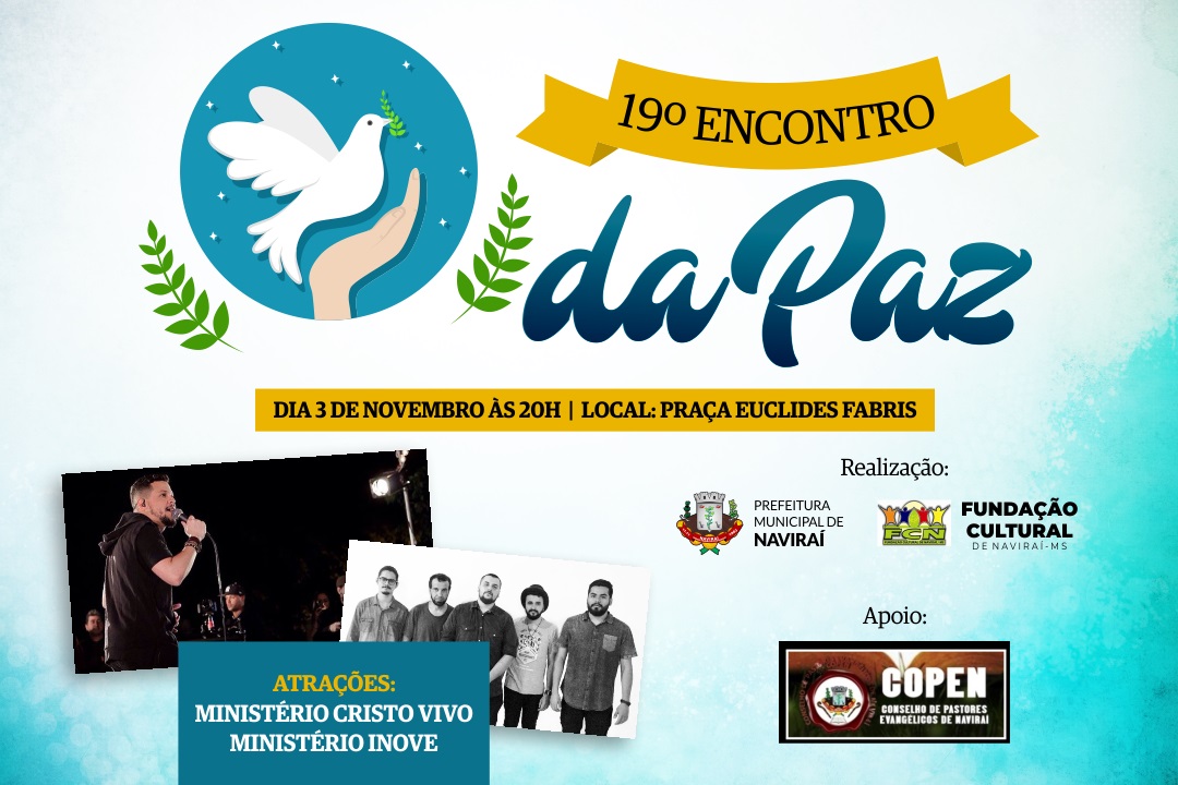 Por motivo de chuva o 19º Encontro da Paz foi adiado