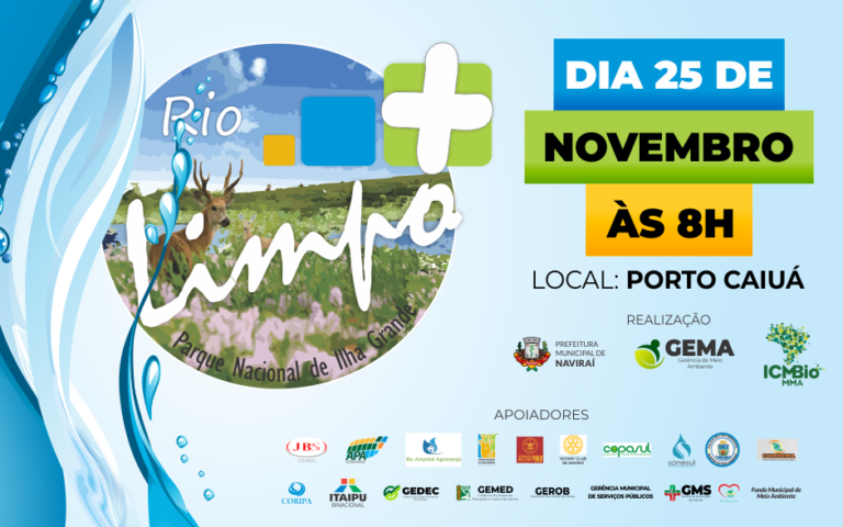 Meio Ambiente de Naviraí realiza a 7ª Edição do Rio Mais Limpo neste domingo