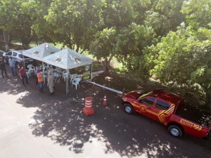 Imagem: Barreira sanitária no município de Naviraí começa a funcionar no Posto Fiscal na BR-487, 2020 - Assessoria de Imprensa