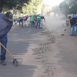 Imagem: Gerência de Serviços Urbanos trabalha na limpeza de ruas e troca de lâmpadas, 2020 - Assessoria de Imprensa