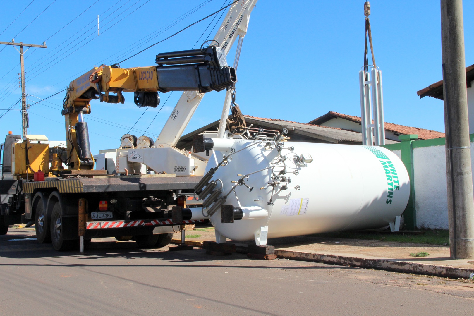 Hospital Municipal de Naviraí recebeu tanque de oxigênio para o funcionamento das UTIs e centro cirúrgico