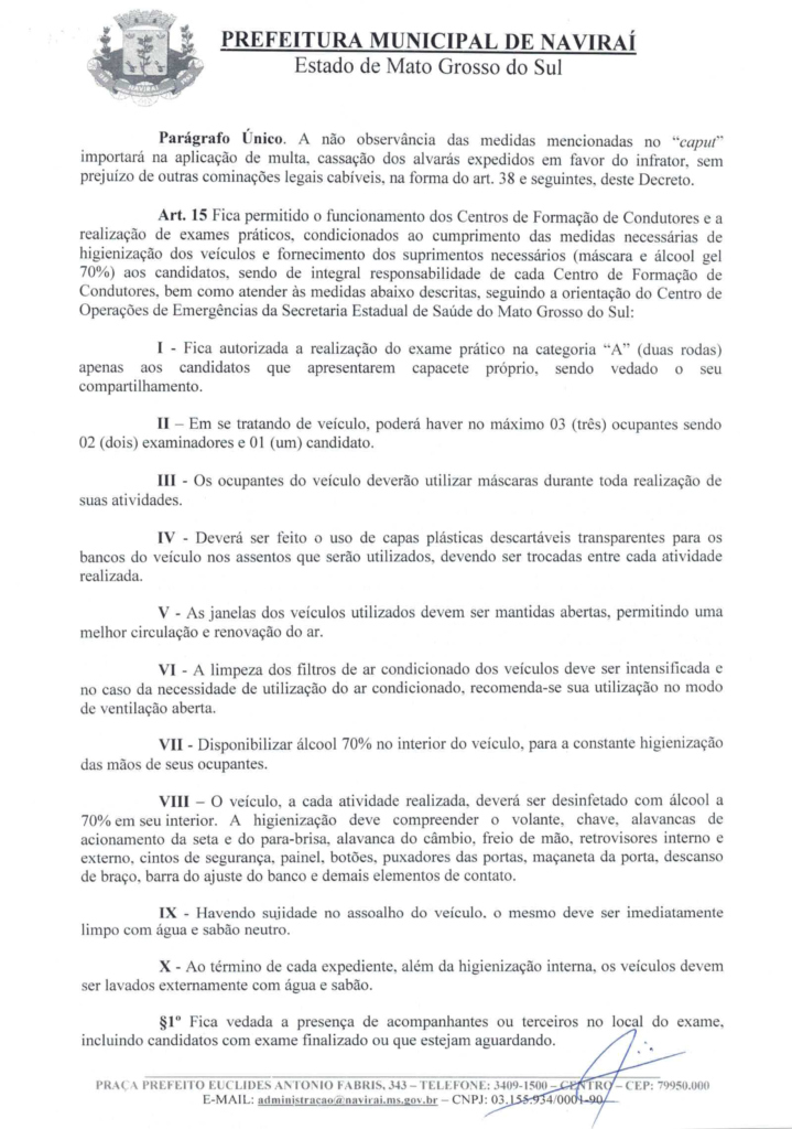 Imagem:Decreto de Nº 115 que dispõe sobre novas medidas temporárias de prevenção ao CONTÁGIO DA COVID-19, 2020 - Assessoria de Imprensa