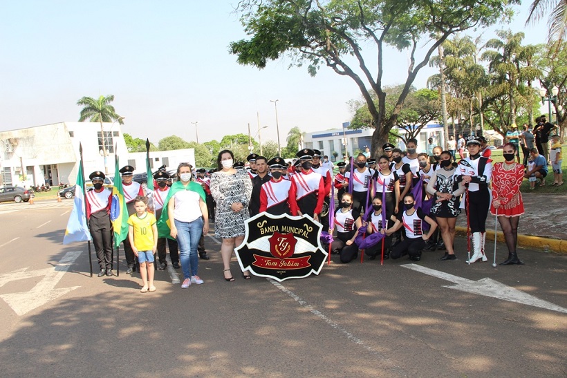 Imagem: Banda Municipal Tom Jobim foi o destaque do "7 de Setembro" em Naviraí, 2021 - Assessoria de Imprensa