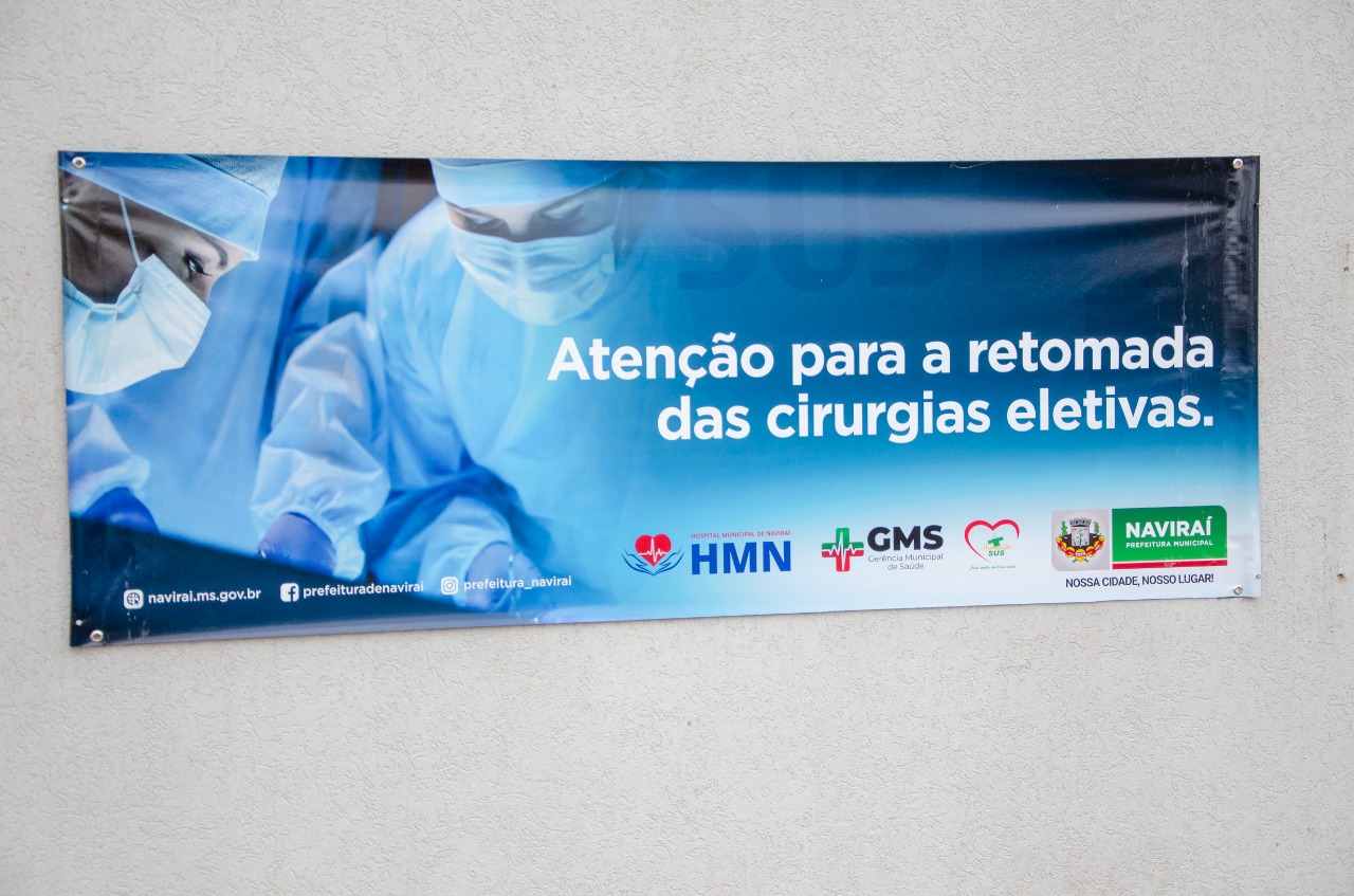 Imagem: Naviraí retomou hoje as cirurgias eletivas através do Hospital Municipal, 2021 - Assessoria de Imprensa