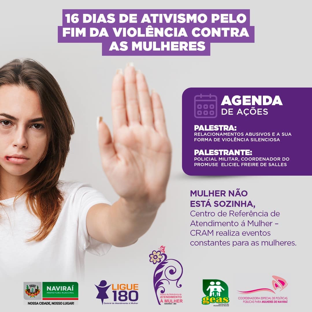 imagem: Ativismo pelo fim da Violência contra Mulher, 2021 - Assessoria de Imprensa