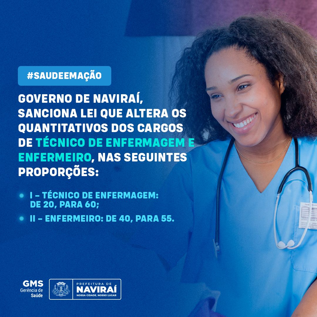 Governo de Naviraí aumenta o número de vagas para atender o setor da Saúde