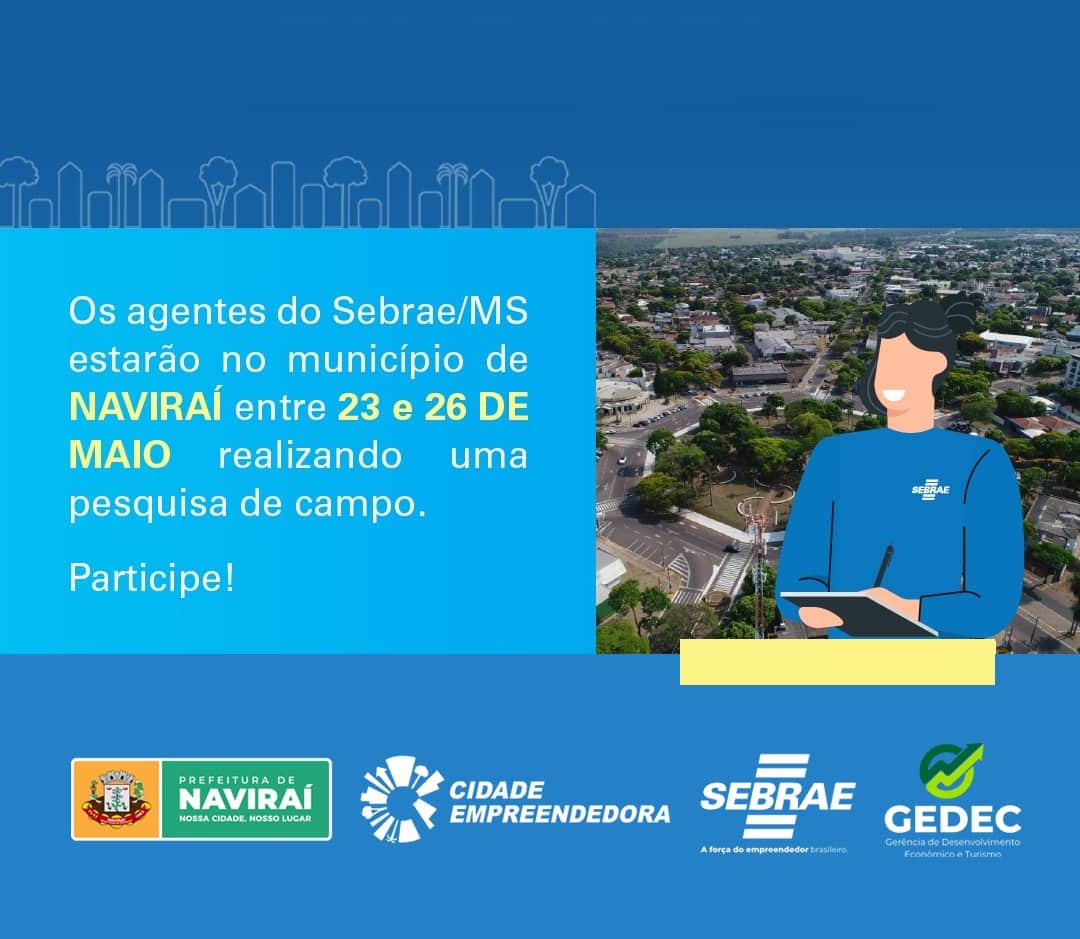 Sebrae realiza pesquisa de campo em Naviraí