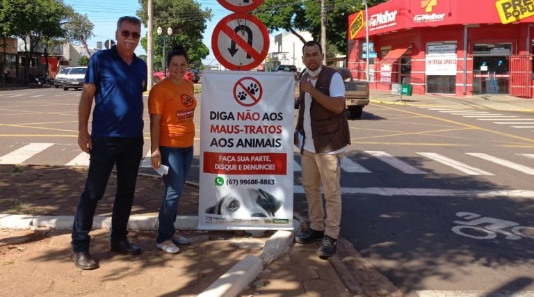 Naviraí realiza ação de conscientização contra maus-tratos aos animais
