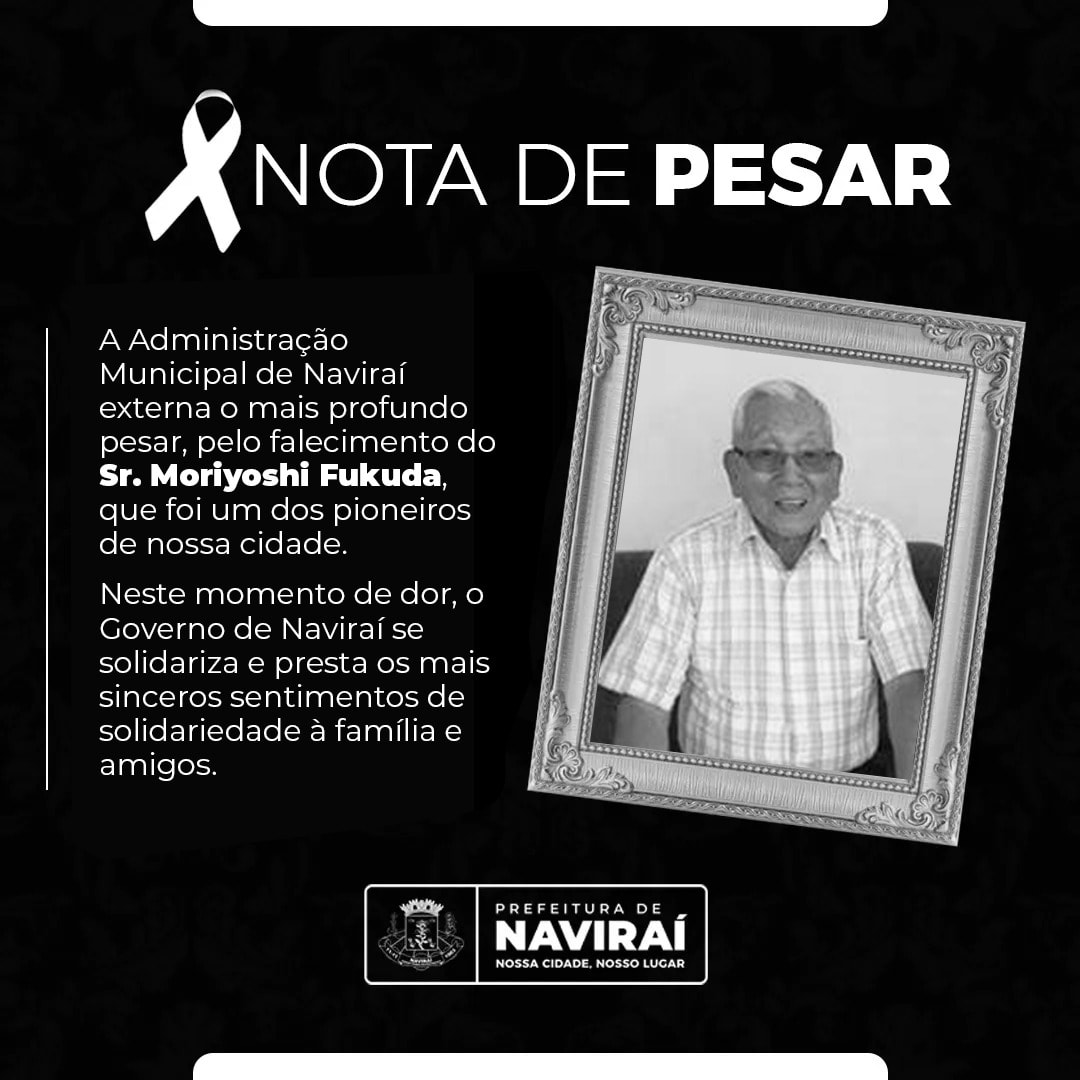 NOTA DE PESAR: Sr. Moriyoshi Fukuda