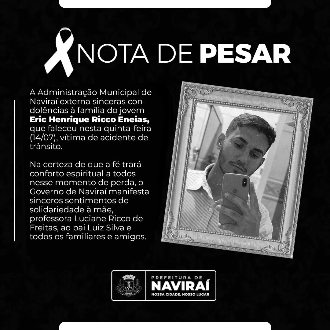 NOTA DE PESAR: Eric Henrique Ricco Eneias