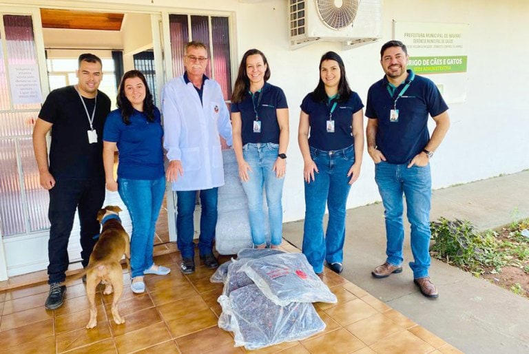 Sede Administrativa do Abrigo de Cães e Gatos recebe doação de cobertores feita pela Sicoob Credivale