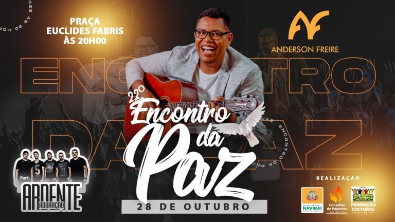 Itapira terá show gospel com Anderson Freire em abril