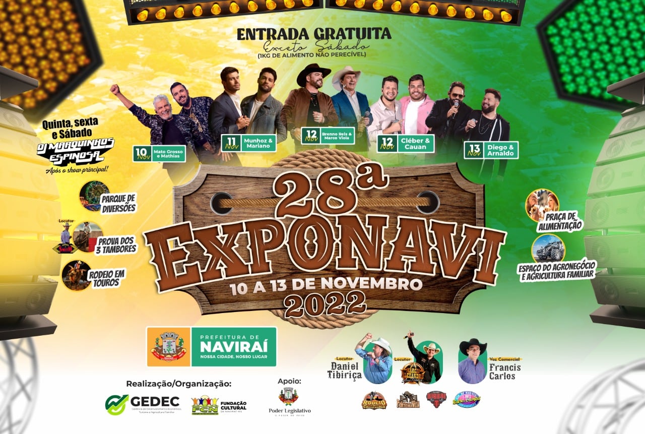 28ª Exponavi terá cinco shows de renomadas duplas sertanejas