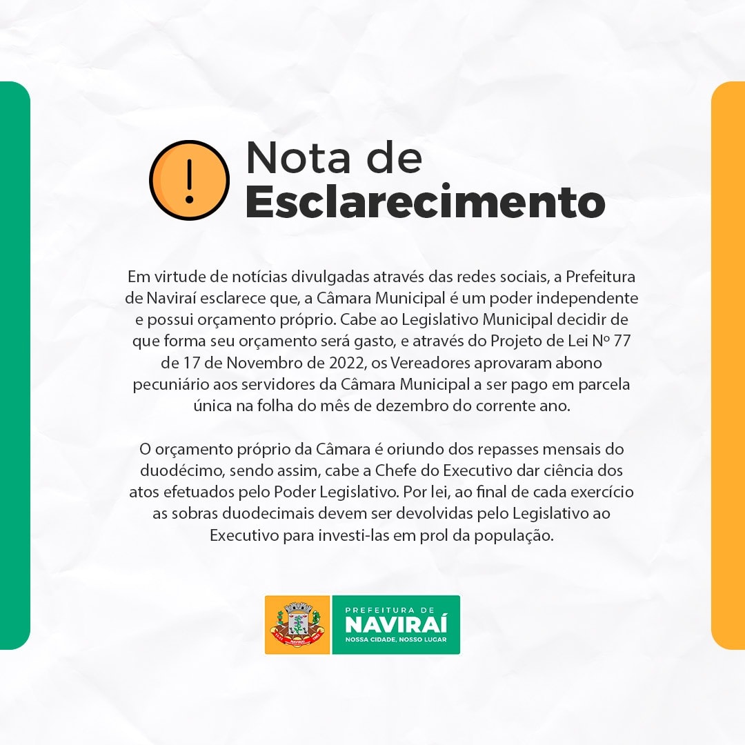 Nota de Esclarecimento