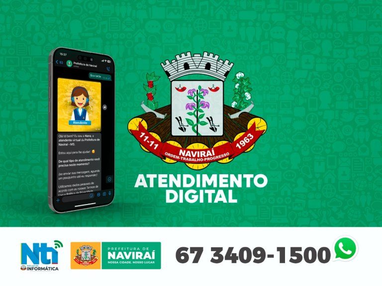 Prefeitura de Naviraí disponibiliza plataforma de atendimento automático