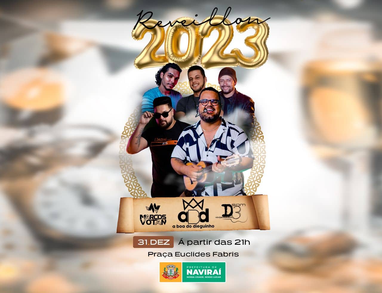 Réveillon na Praça terá shows musicais, DJ e show pirotécnico com fogos de menor ruído