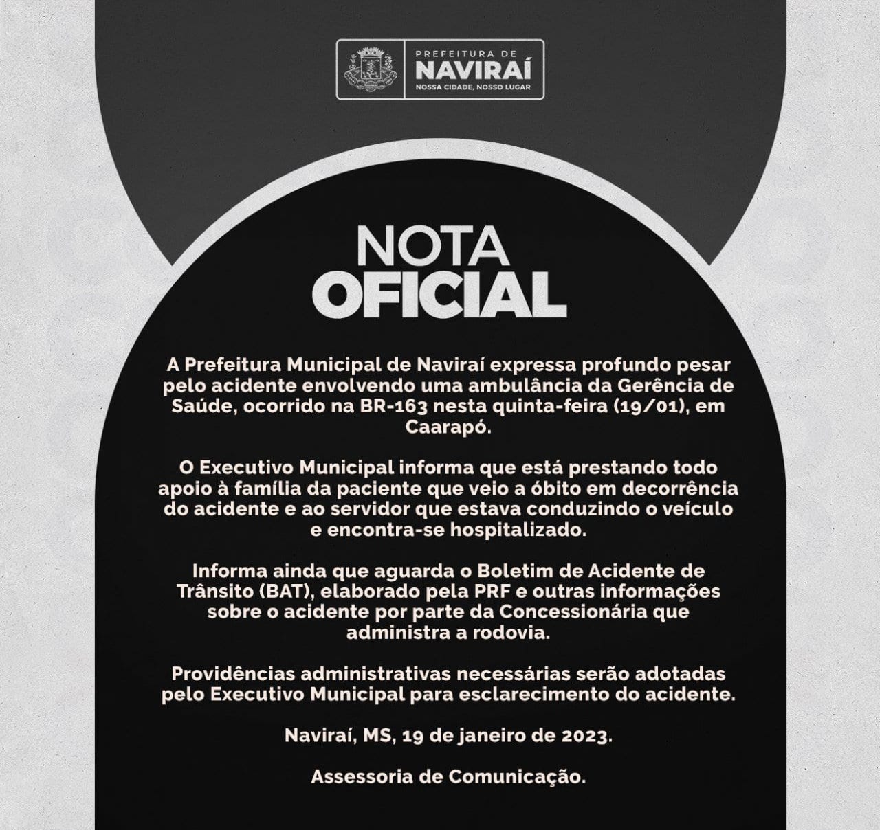 NOTA OFICIAL