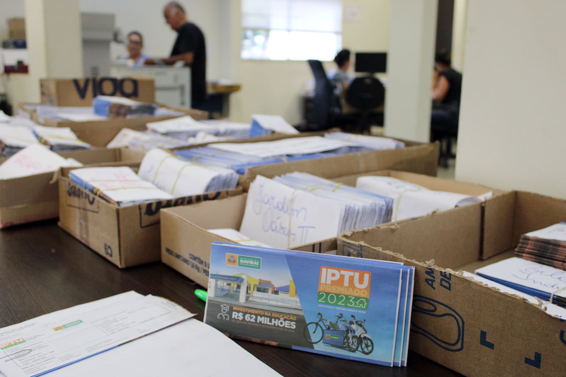 Gerência de Receita inicia conferência e separação dos Carnês do IPTU 2023