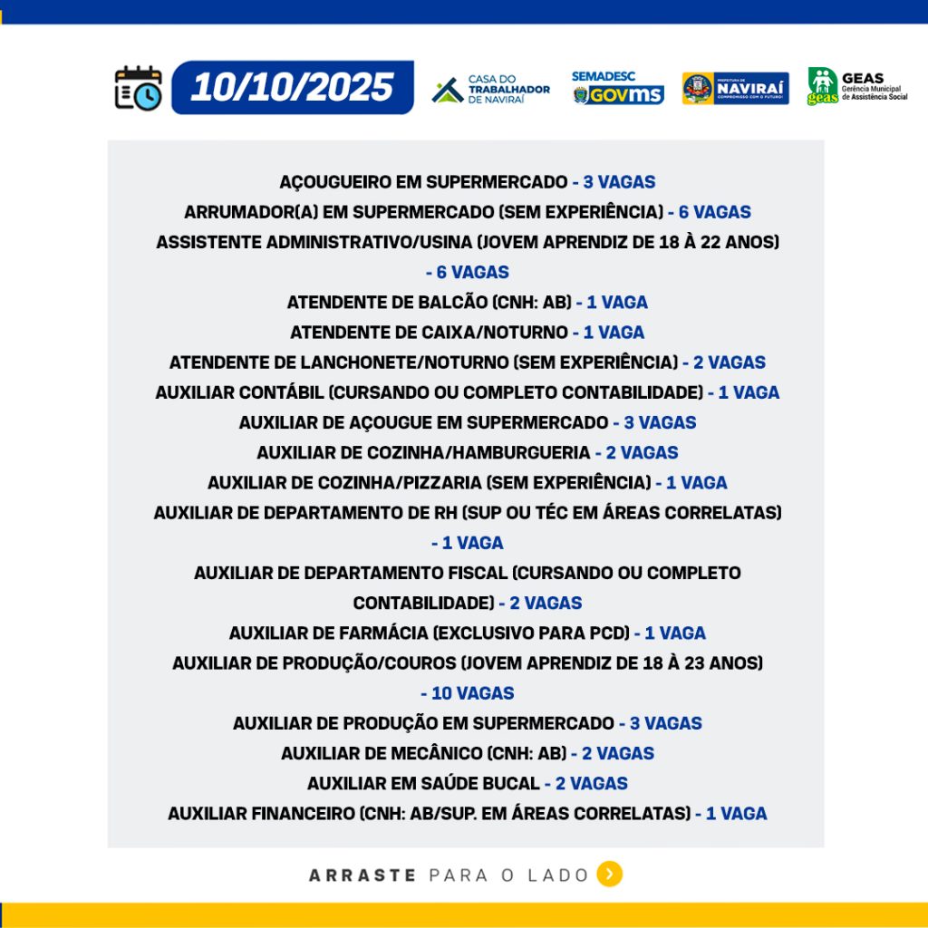 Vaga de Trabalho