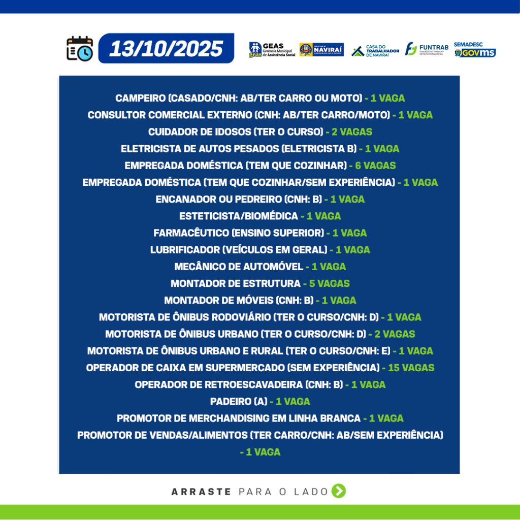 Vaga de Trabalho