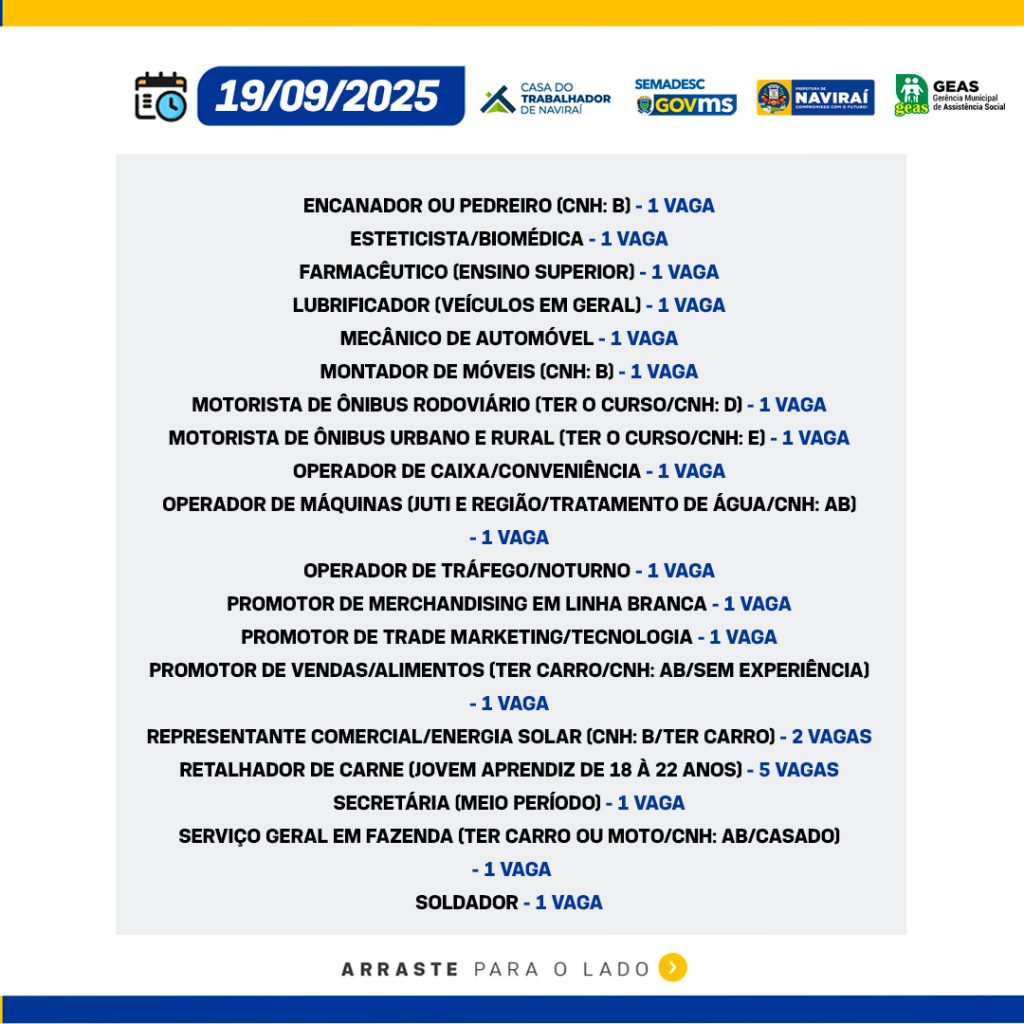 Vaga de Trabalho
