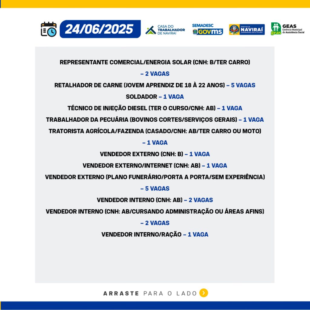 Vaga de Trabalho