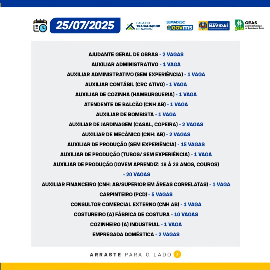 Vaga de Trabalho