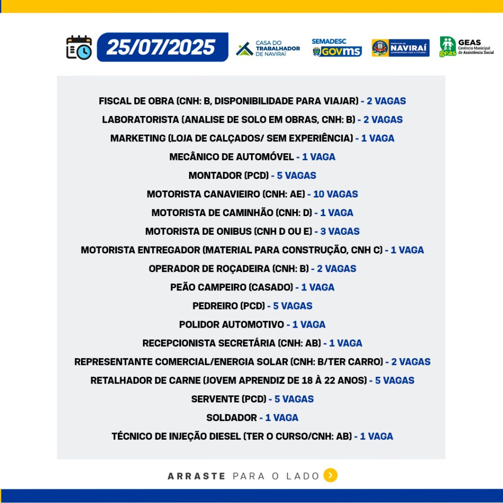 Vaga de Trabalho