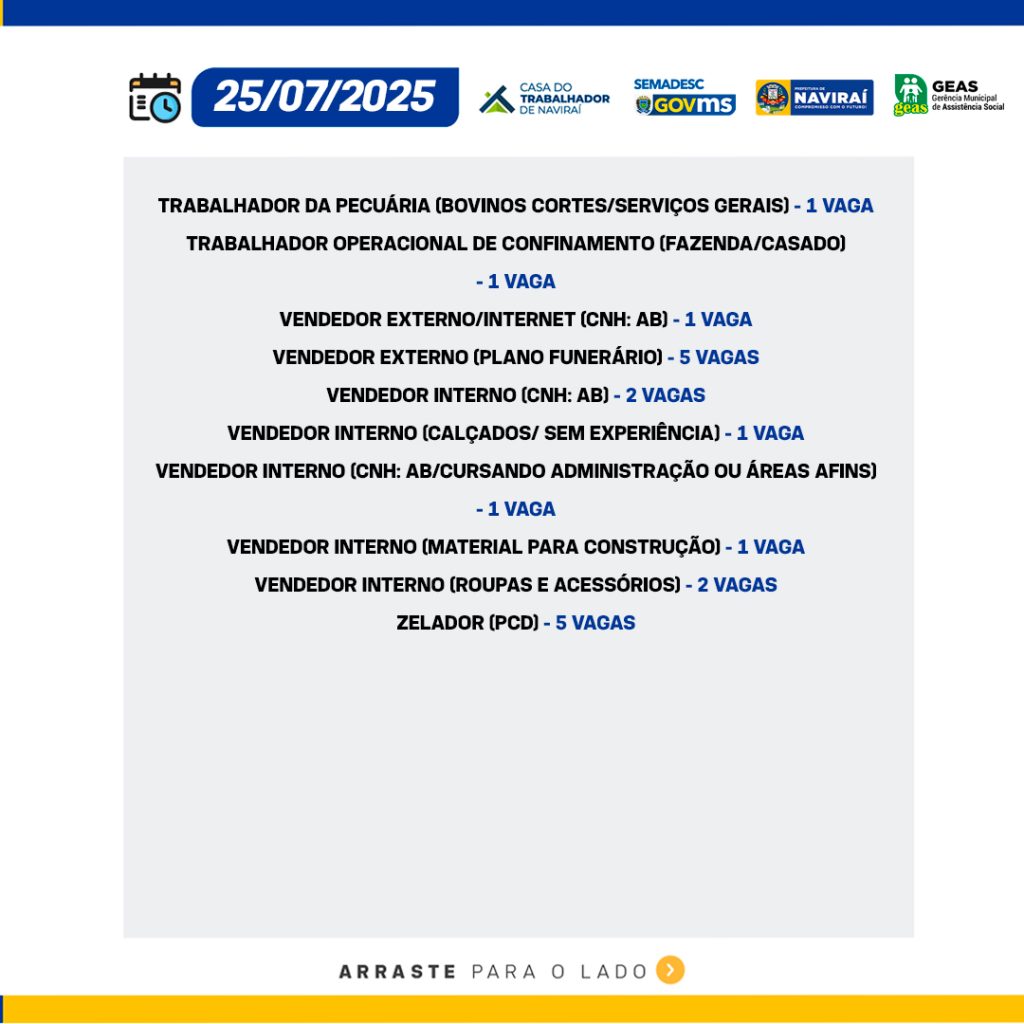 Vaga de Trabalho