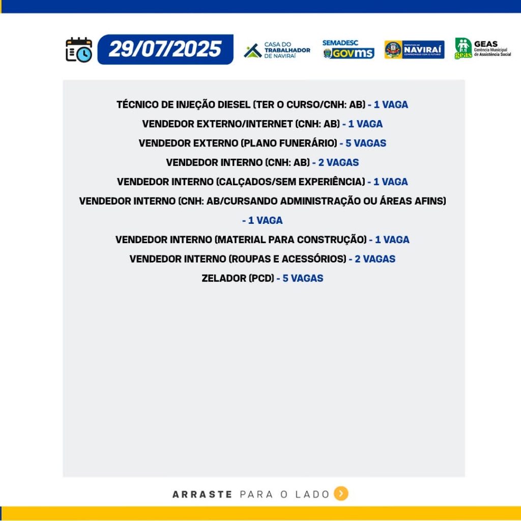 Vaga de Trabalho