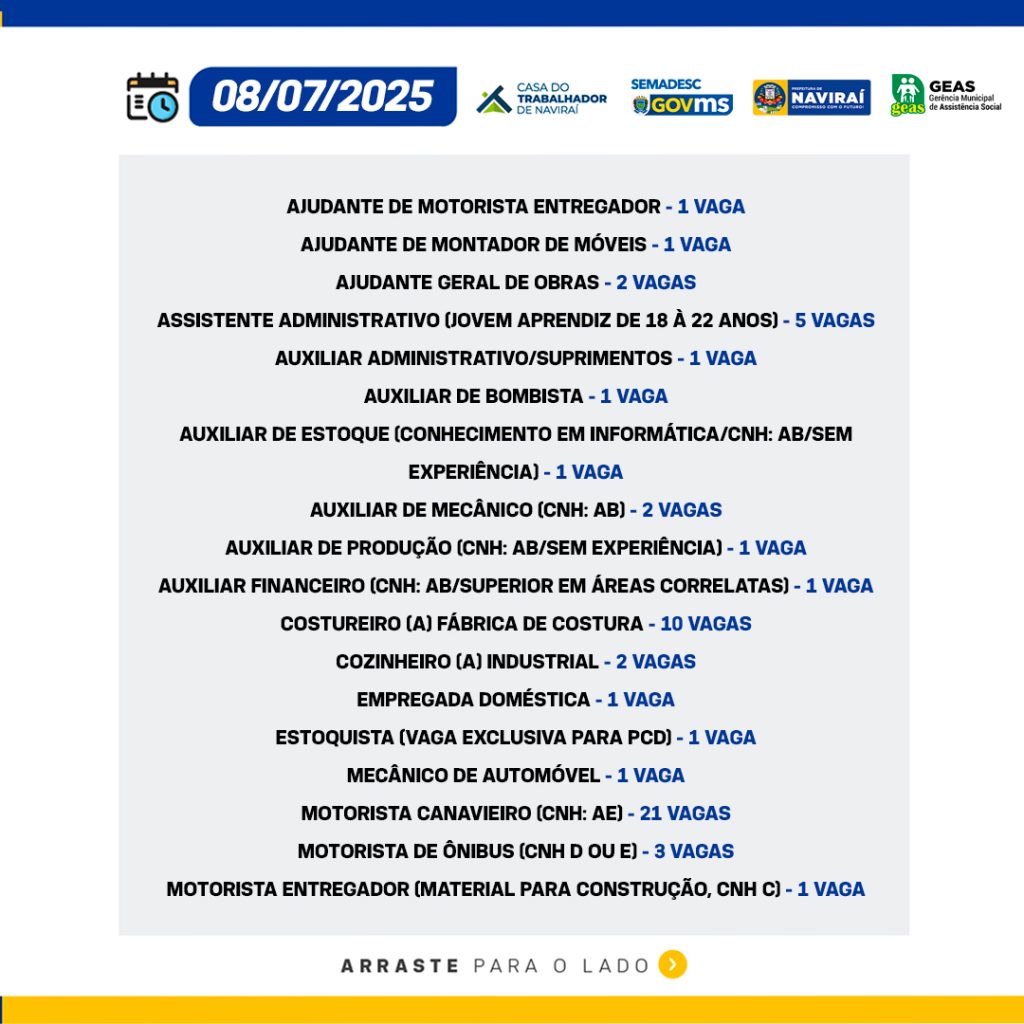 Vaga de Trabalho