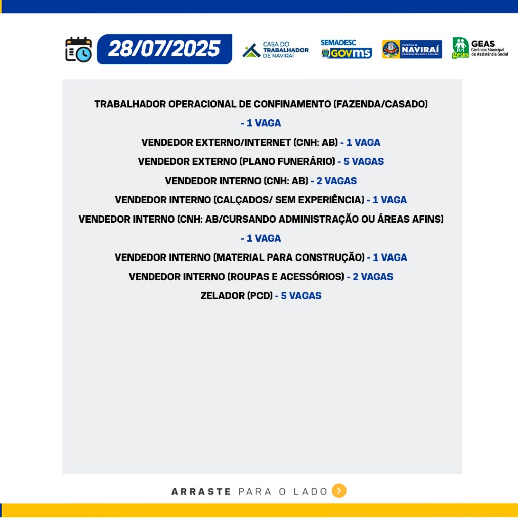 Vaga de Trabalho