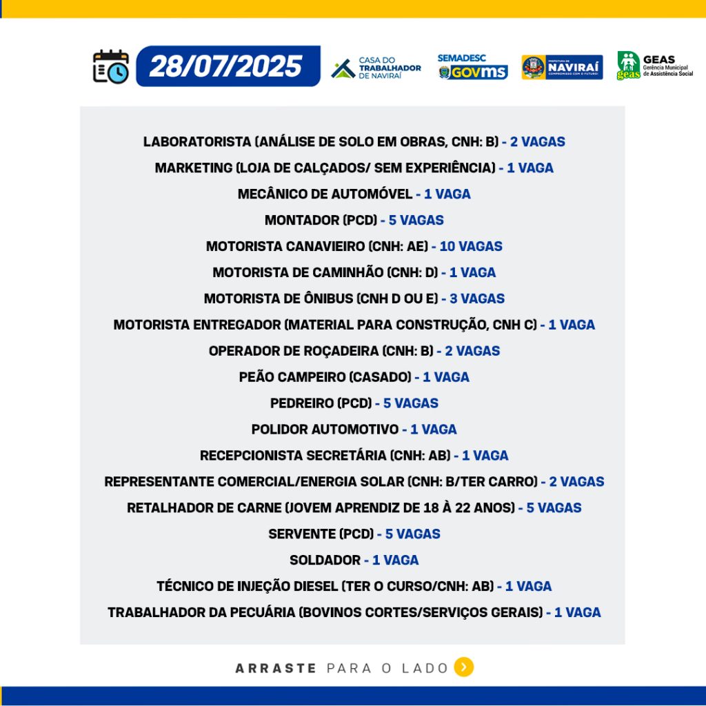 Vaga de Trabalho