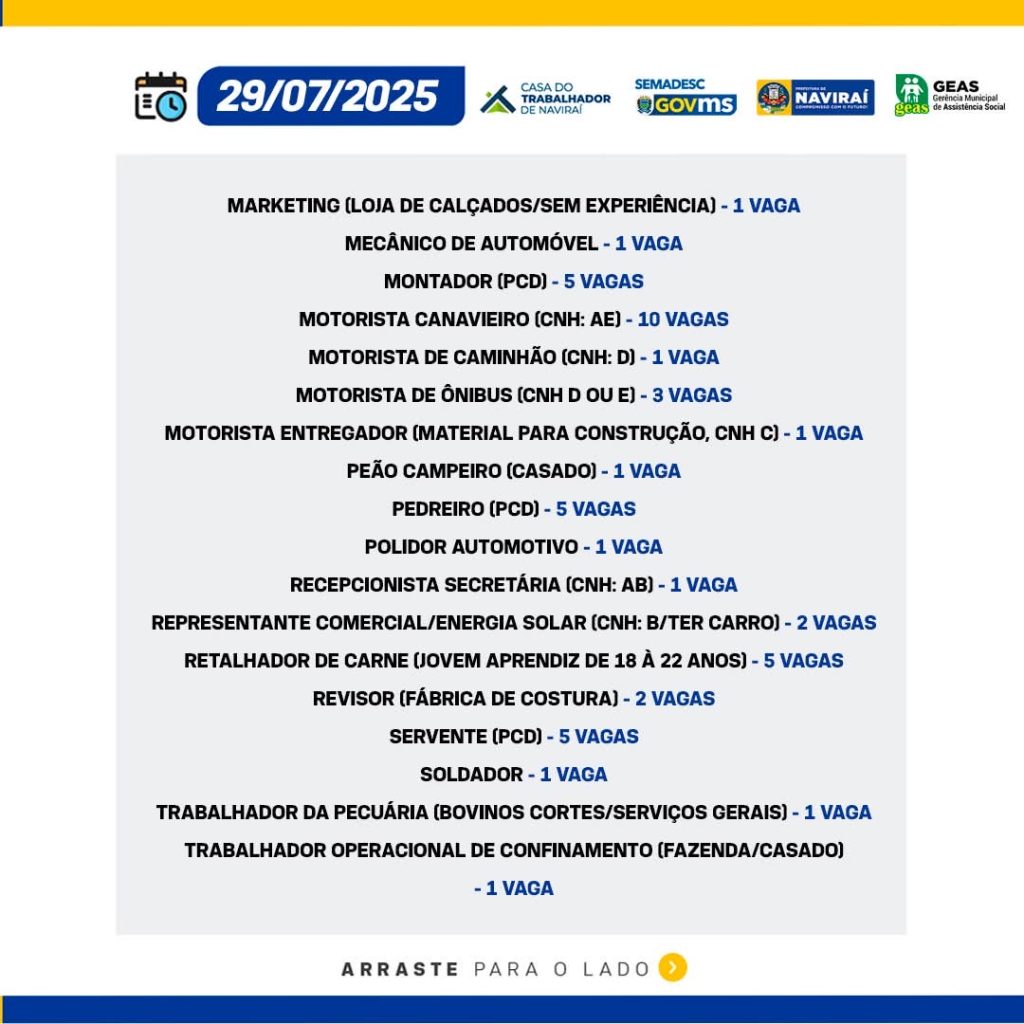Vaga de Trabalho