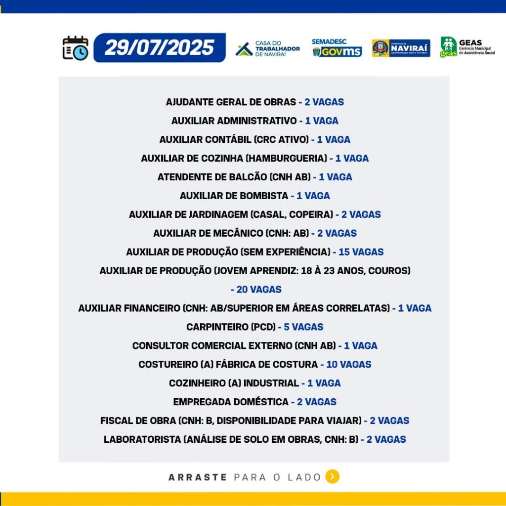 Vaga de Trabalho