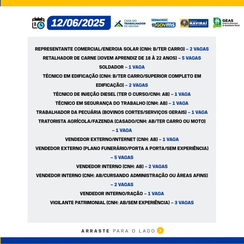 Vaga de Trabalho