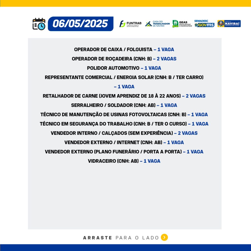 Vaga de Trabalho