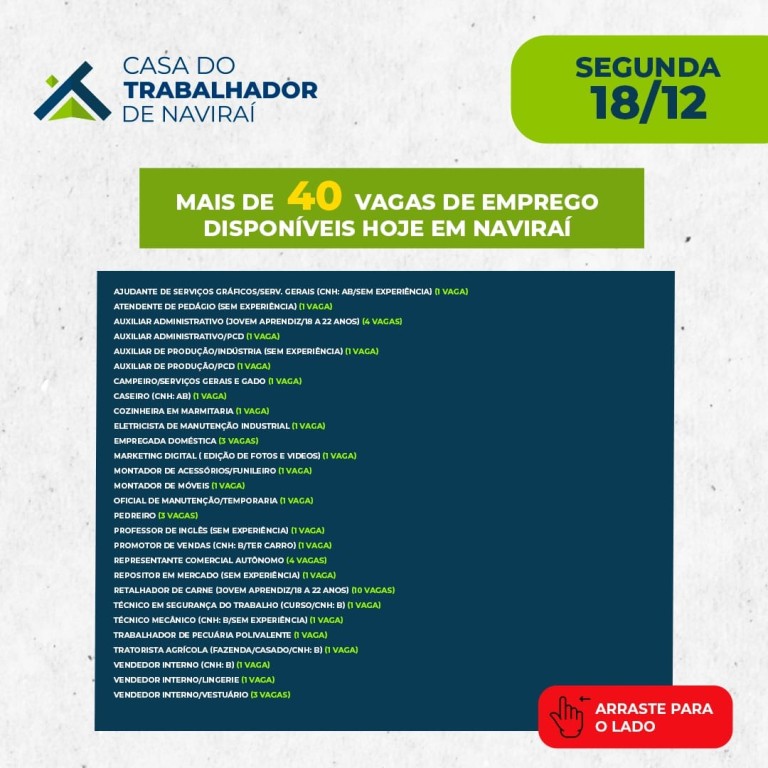 81 vagas de emprego disponíveis hoje (16 de Dezembro de 2023) de