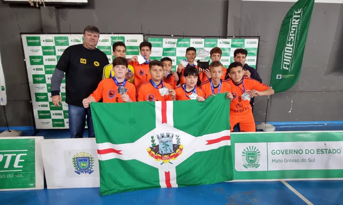 Naviraí é vice-campeão no futsal de 12 a 14 anos dos Jogos Escolares da Juventude de MS