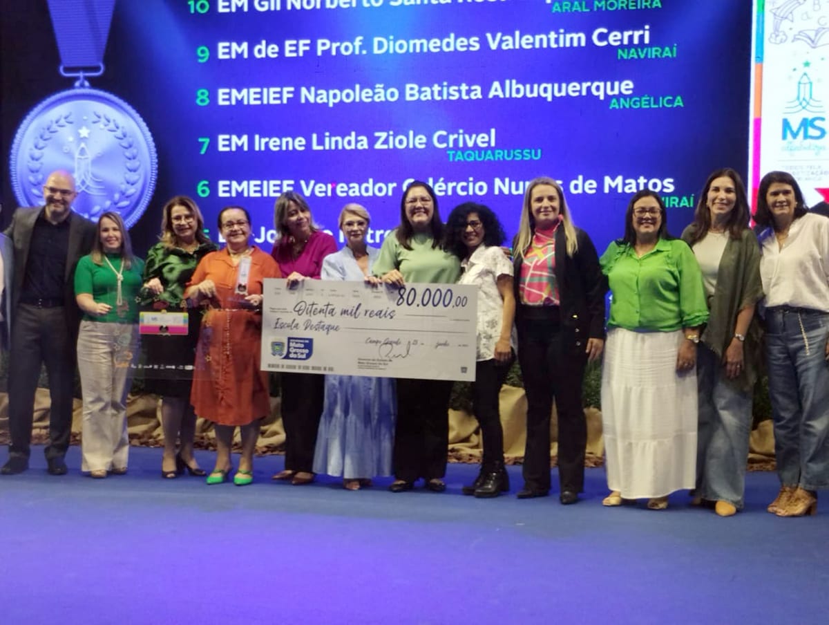 Duas escolas de Naviraí ficam entre as 10 melhores do Estado e são premiadas no Programa MS Alfabetiza