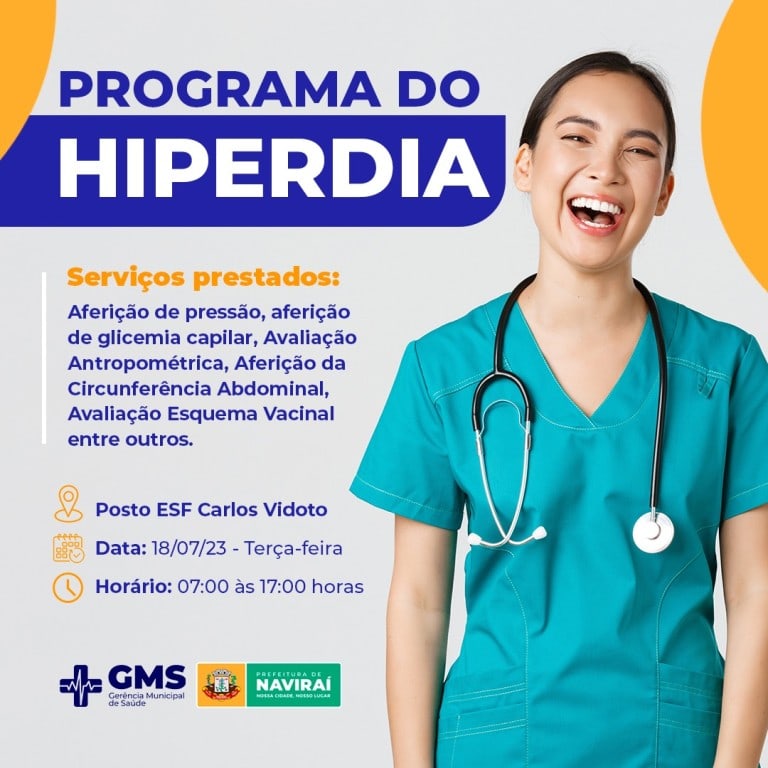 Prefeitura de Naviraí leva o Programa Hiperdia ao ESF Carlos Vidoto com serviços de saúde essenciais a população