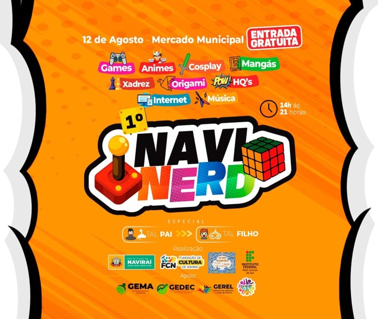 Mercado Municipal de Naviraí receberá o 1⁰ NaviNerd no dia 12 de agosto