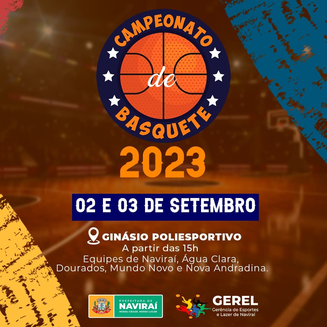 Naviraí terá Campeonato de Basquete com equipes locais e da região em setembro