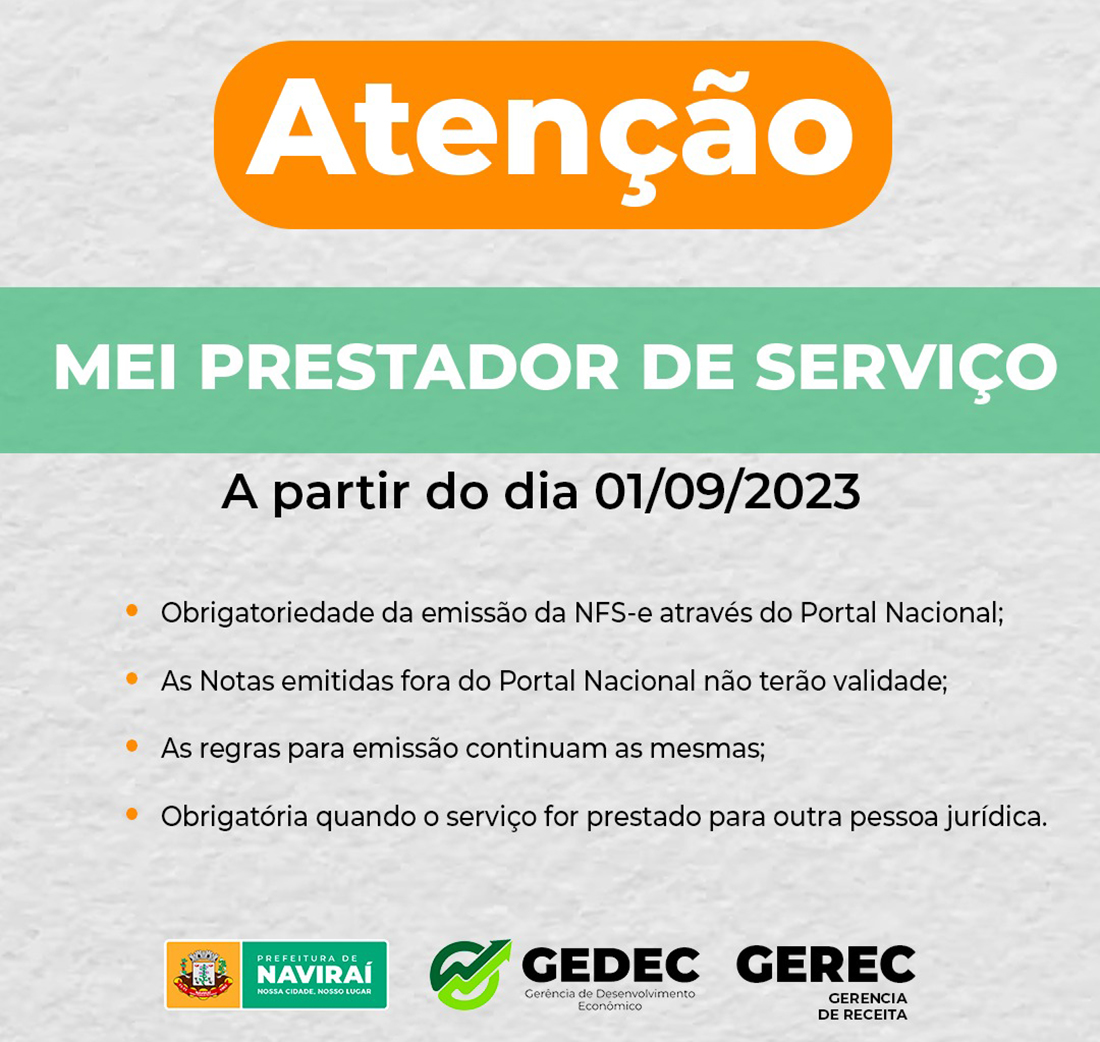 A partir de 1º de setembro, nota fiscal do MEI passa a ser emitida pelo site do Governo Federal