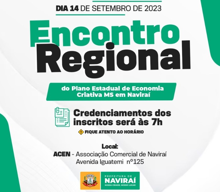 Naviraí sedia o Encontro Regional do Plano Estadual de Economia Criativa
