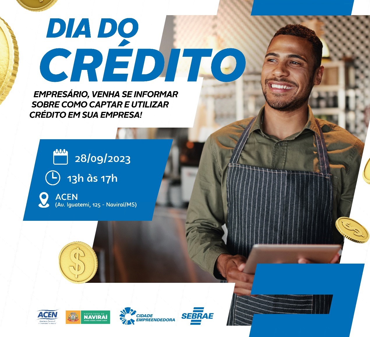 Em mais uma ação do Cidade Empreendedora, Naviraí terá o Dia do Crédito nesta quinta, dia 28