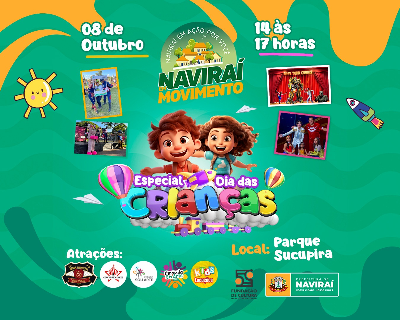 Parque Sucupira recebe o Projeto Naviraí em Movimento no próximo domingo, dia 08