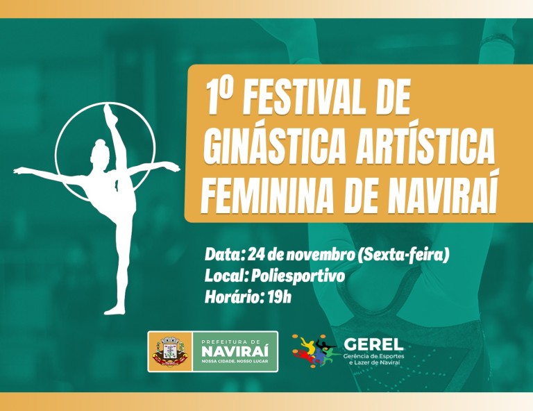 1⁰ Festival de Ginástica Artística de Naviraí acontece no Poliesportivo